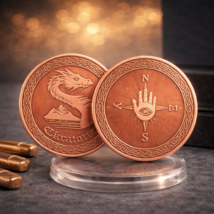 Monete in Rame Personalizzate su Misura, Incisione 3D/2D, Monete in Rame Puro 999 da 1oz per Collezione e Promozione - Product Image 1