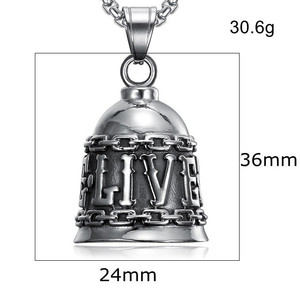Porte-clés pendentif Gremlin Garde de Moto avec clochette et breloque 'Live to Ride' pour moto - Product Image 5