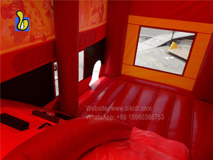 Thiết Kế Mới Inflatable Red Jungle Bus <span class=keywords><strong>Bouncer</strong></span>/Inflatable Nhảy Xe Buýt - Product Image 2