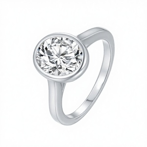 Anillo de Plata de Ley 925 con Moissanita, Lujoso, BAIYICHEN, Envío Directo desde Almacén en EE. UU., para Compromiso y Boda - Product Image 2