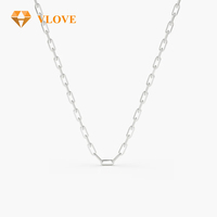 Collar Gargantilla de Oro Sólido de 14K con Diseño de Clip, Joyería de Estilo Atrevido para Mujer, Regalo de Aniversario de Bodas