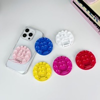 Support de téléphone adhésif à ventouse en silicone violet, design personnalisable, support métallique, nouveau modèle transfrontalier compatible