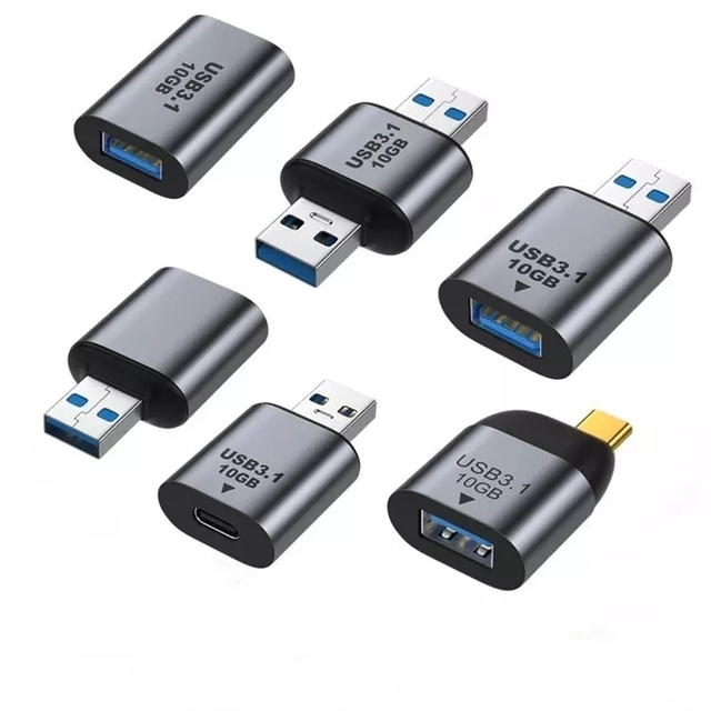 Justlink 10Gbps USB 3.1 to Type-C OTG Adapter Aluminum Alloy Fast Charging Converter for Laptop MacBook Phone