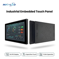 Vente en gros d'écran tactile industriel capacitif IPS 10,1 pouces avec cadre ouvert, moniteur PC avec support VESA personnalisé OEM