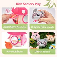 Nouvelle conception 2026, jouet en peluche Montessori sensoriel en forme de champignon et d'animaux en peluche pour les tout-petits, cadeau pour les filles de 1 an
