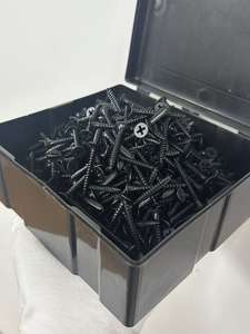 Vis à <span class=keywords><strong>cloison</strong></span> sèche en phosphate à filetage fin noir en gros, en boîte plastique - Toutes tailles disponibles 3,5*25mm - Product Image 3