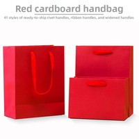 Rote Karton-Tragetasche für Kleidung, Tee, Geschenke, Backwaren mit Breitem Boden Hergestellt in China