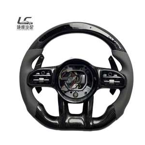 Volant de course en cuir et fibre de carbone LED personnalisable, en promotion, pour Mercedes-Benz Classes C/E/<span class=keywords><strong>S</strong></span>/G, livraison rapide - Product Image 1