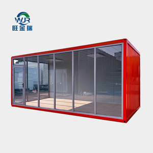 Villa conteneur avec mur-rideau en verre, <span class=keywords><strong>bureau</strong></span> temporaire, logement extérieur pour chantier de construction, petite villa Suzhou Wu Jiang - Product Image 1