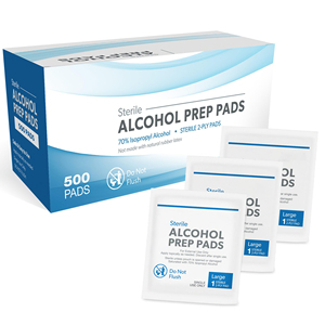 Tampons de préparation à l'alcool isopropylique stérile de qualité médicale à 70 %, <span class=keywords><strong>lingettes</strong></span> antiseptiques emballées individuellement - Product Image 1