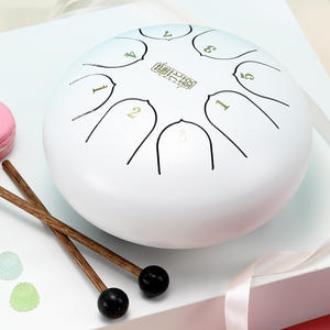 Lotus Drum Tambour éthéré pour enfants 6 pouces 8 notes Débutants Apprentissage <span class=keywords><strong>de</strong></span> l'instrument à tambour à langue en acier <span class=keywords><strong>de</strong></span> couleur creuse - Product Image 3