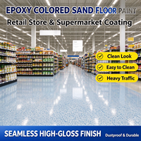 Revêtement Décoratif Lisse et Sans Joint en Sable de Quartz Coloré Époxy, Peinture pour Béton Intérieur/Extérieur