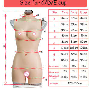 Set Completo di Corpo Artificiale Realistico in Silicone Taglia L con Piastra Toracica e Imbottitura per Glutei per Crossdressing da Uomo a Donna - Product Image 3