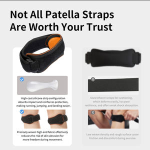 Rodillera Ajustable Personalizada con Soporte de Silicona y Estabilizador de <span class=keywords><strong>Rodilla</strong></span> para Alivio del Tendón <span class=keywords><strong>en</strong></span> Correr, Ejercicio, Fitness y Senderismo - Product Image 4