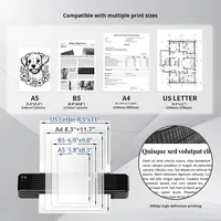 Pour P831 papier ordinaire A4 imprimante à transfert thermique pour petit bureau Portable sans encre LOGO gros Stock type-c