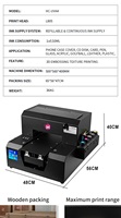 Mesin Cetak Digital Mini A4 UV Flatbed, Printer Tekstur Emboss 3D untuk Pulpen, Kartu, Casing Ponsel