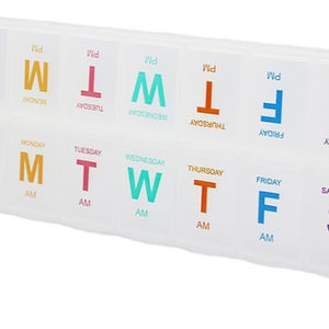 Offres Spéciales Organisateur de pilules de boîte de médecine de bouton poussoir de grande capacité 7 jours <span class=keywords><strong>Ampm</strong></span> de boîte de pilules - Product Image 1