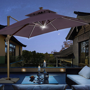 Parasol de jardin, parasol de terrasse, parasol solaire avec LED - Product Image 5