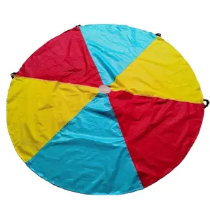 双缝线儿童玩降落伞6 '与9手柄游戏玩具为孩子们玩