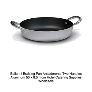 Non-Stick Aluminum Shallow Casserole <b>Pan</b> with 2 <b>Handles</b> Ø 50 cm H 8.5 cm Ballarini - Product Image 2