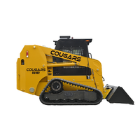 Mini-chargeuse sur chenilles Cougars Cg102 avec moteur Yanmar, système entièrement hydraulique pour la construction et l'agriculture