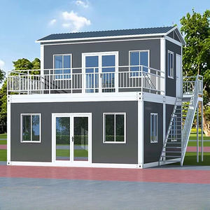 غرفة شمسية حديثة من الفولاذ قابلة للتركيب في الهواء الطلق، منزل حاويات مستقل بذاته ذو طبقتين، فيلات بجدران زجاجية، مكاتب، فنادق، مراكز تسوق - Product Image 4