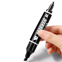Stylo à double pointe 6MM, pinceau oblique large pour écrire sur papier, marqueur permanent à l'huile imperméable et non décolorant