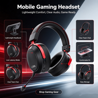 Casque de jeu sans fil OEM ODM avec suppression du bruit, faible latence, éclairage RGB, son surround pour téléphone portable et ordinateur
