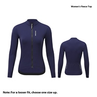 Veste de cyclisme pour femme, entièrement zippée, doublée en polaire, légère, respirante, coupe-vent, tissu intelligent, antibactérien, écologique, 100% polyester