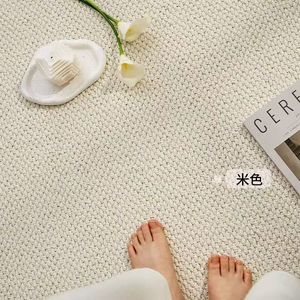 Alfombra de suelo minimalista de estilo japonés, color sólido, con diseño de piña, rectangular, gris, para sala de estar, dormitorio, entrada, duradera - Product Image 2