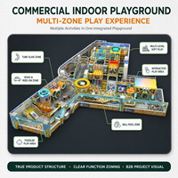 Équipement de jeu intérieur à thème Mecha pour enfants - Aire de jeux avec piscine à balles et maisonnette, taille et capacité personnalisables