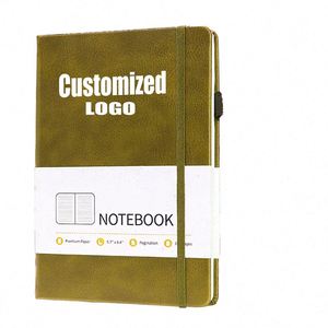 A5 Custom Business Notebook Planner PU Leather Hardcover <b>Journal</b> Agenda Diary Notepad PVC Promotional Stationery LOGO Printing - Product Image 1