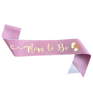 Banda <span class=keywords><strong>de</strong></span> Satén con Letras Doradas Brillantes para Futura Mamá, Decoración para Baby Shower, Artículos para Fiesta <span class=keywords><strong>de</strong></span> Revelación <span class=keywords><strong>de</strong></span> Género - Product Image 6