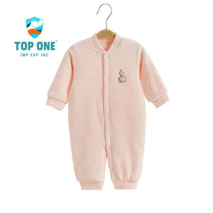 TopOne personalizado gran oferta de alta calidad Unisex básico otoño térmico general completo recién nacido niños bebé mono mamelucos - Product Image 4