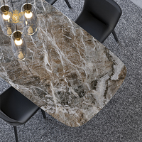 Table et chaises de style italien en céramique pour restaurant, vente en gros, fabrication, salle à manger à domicile