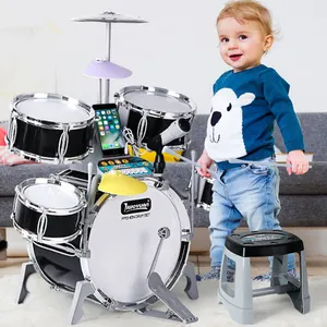 Lighting music instrument buzzer game kids electric jazz drum toy