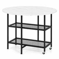 Table à manger pliante moderne en bois avec roulettes verrouillables, design pliable, meubles de salle à manger, armoire et 4 chaises