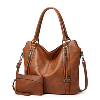 Sacs fourre-tout tendance pour femmes, lot de 2 sacs à main de luxe en cuir PU pour femmes