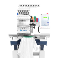 Machine à broder informatisée à tête unique pour usage domestique, 12/15 aiguilles, avec fonction automatique, 350*500mm, nouvelle broderie de casquettes/t-shirts/vêtements