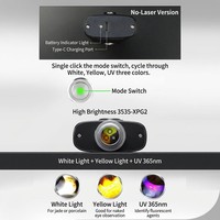 Linterna Profesional de Doble Apertura para Identificación de Jade, Lámpara de Alta Capacidad de 4000mAh para Prueba de Gemas, para Joyería de Ámbar y Esmeralda