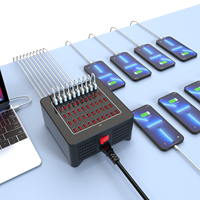 Station de charge multi-USB 250W 50 ports 5V2.4A, chargeur USB intelligent de bureau avec interrupteur pour smartphone et tablette