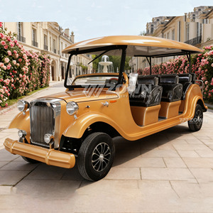 Customizable Retro Electric Classic Sightseeing Car 6 Seats Vintage Tour Shuttle with <b>72V</b> <b>Battery</b> 100km Range for Hotel - Product Image 1