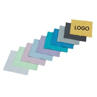 Chiffon de polissage en microfibre carré à fermeture ouverte à la mode lingettes de nettoyage douces pour fournitures d'outils de bijoux en or argenté