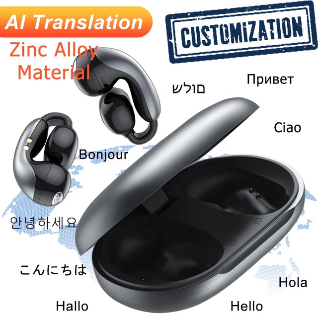 Logo Customization YXG-630 Zinc Alloy V6.0 Ear Clip Sports Earbuds AI Translation Earphones, Supports Online Voice Translation