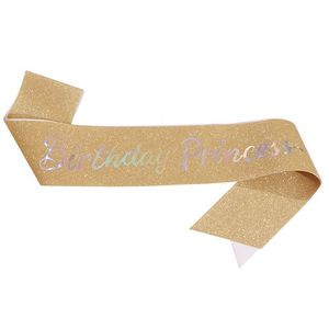 Cinta de cinturón nueva plateada con purpurina para fiesta de cumpleaños de princesa, corona y diademas de diamantes de imitación - Product Image 3