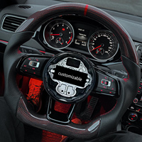 Volant de course à fond plat en fibre de carbone pour VW Golf R MK6 MK7 MK8 Arteon GTI R Beetle Polo Tiguan Touareg Scirocco Passat