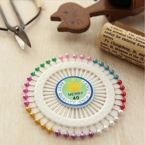Couleur, blanc, aiguilles nacrées à grande tête montées sur disque, aiguilles de positionnement de bijoux fixes, aiguilles à sertir de <span class=keywords><strong>perles</strong></span> - Product Image 1