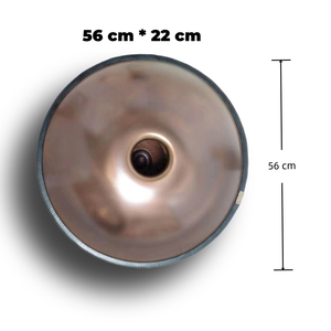 JELO-Z-1 cuivre foncé en acier inoxydable Handpan 10-Note D Minor <span class=keywords><strong>Hangdrum</strong></span> Musical Drum avec support HCT Case and Bag - Product Image 5