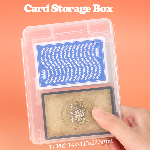 WEISHENG Wholesale Plastic Poker Card Double Compartment Deck Holder Clear Playing Cards case Mini UNO Bridge Card Storage Box