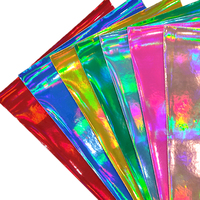 Cuir synthétique holographique laser imperméable en PU en gros pour la confection de vêtements